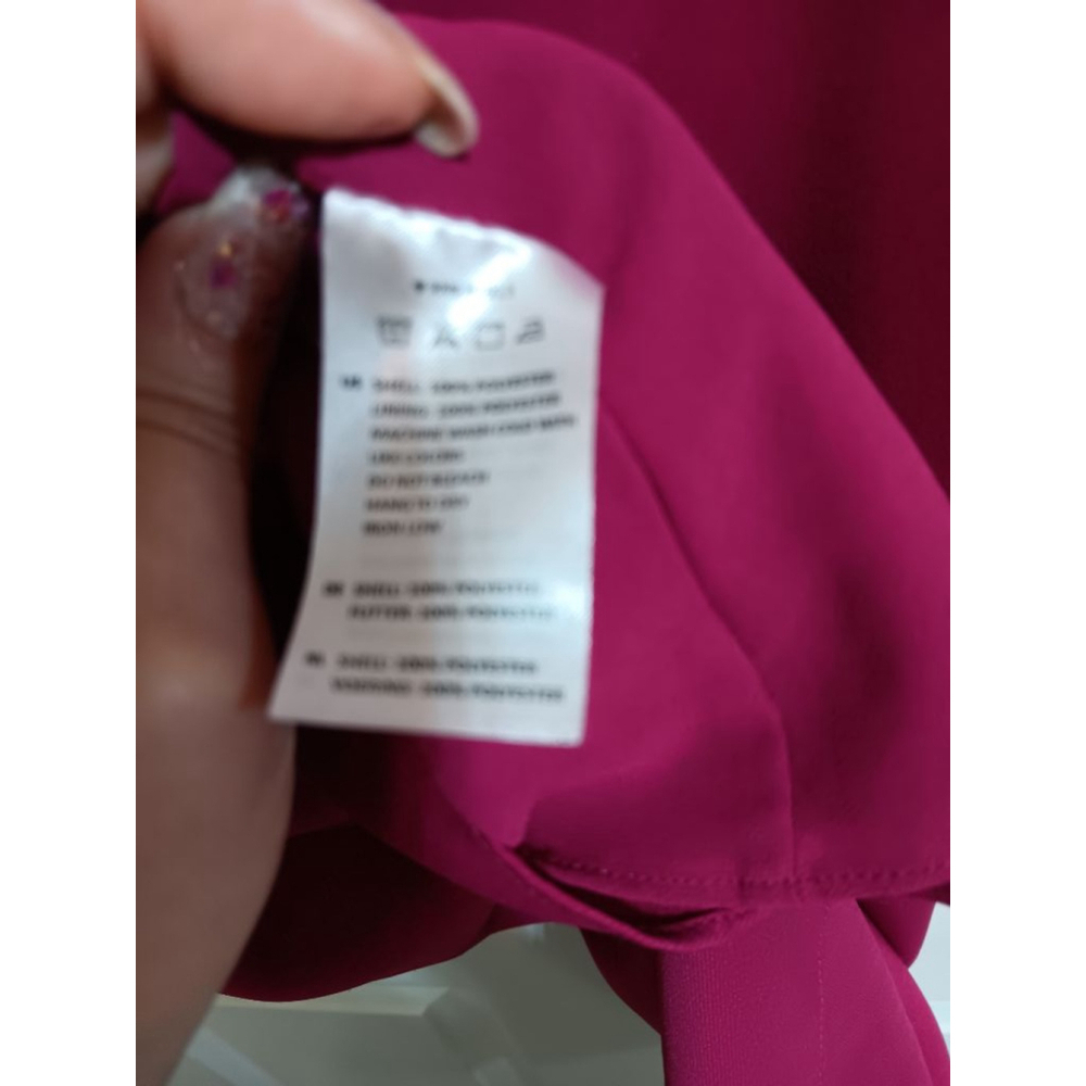 Cooper & Ella Raspberry Saga Off Shoulder Ruffle Dress - Picture 8 of 9
